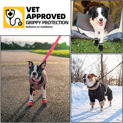 Hcpet Dog Boots for Large Dogs, Dog Shoes for Hot Pavement Winter Snow, Paw Protector Dog Booties