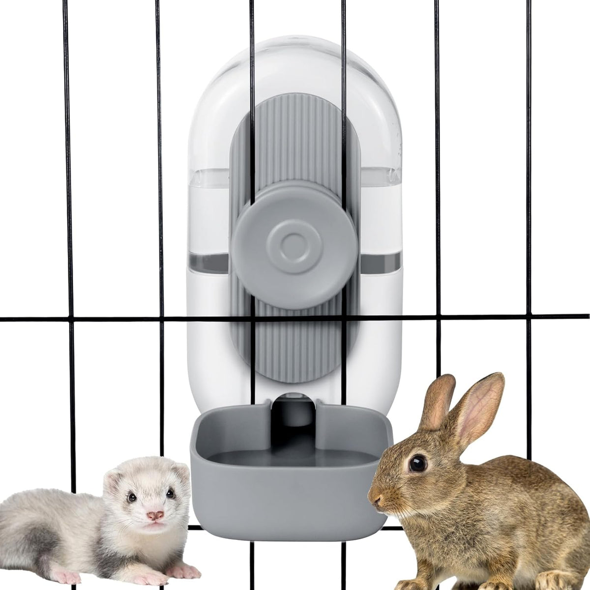 28oz Hanging Automatic Water Dispenser，Rabbit Water Bottle,Bunny Guinea Pig Ferret Water Bowl for