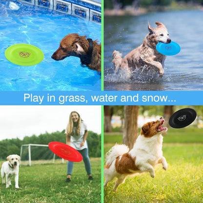Dog Flying Disc, 3 Pcs Competition Dog Flyer Toy, Soft Indestructible Rubber Lightweight Flying
