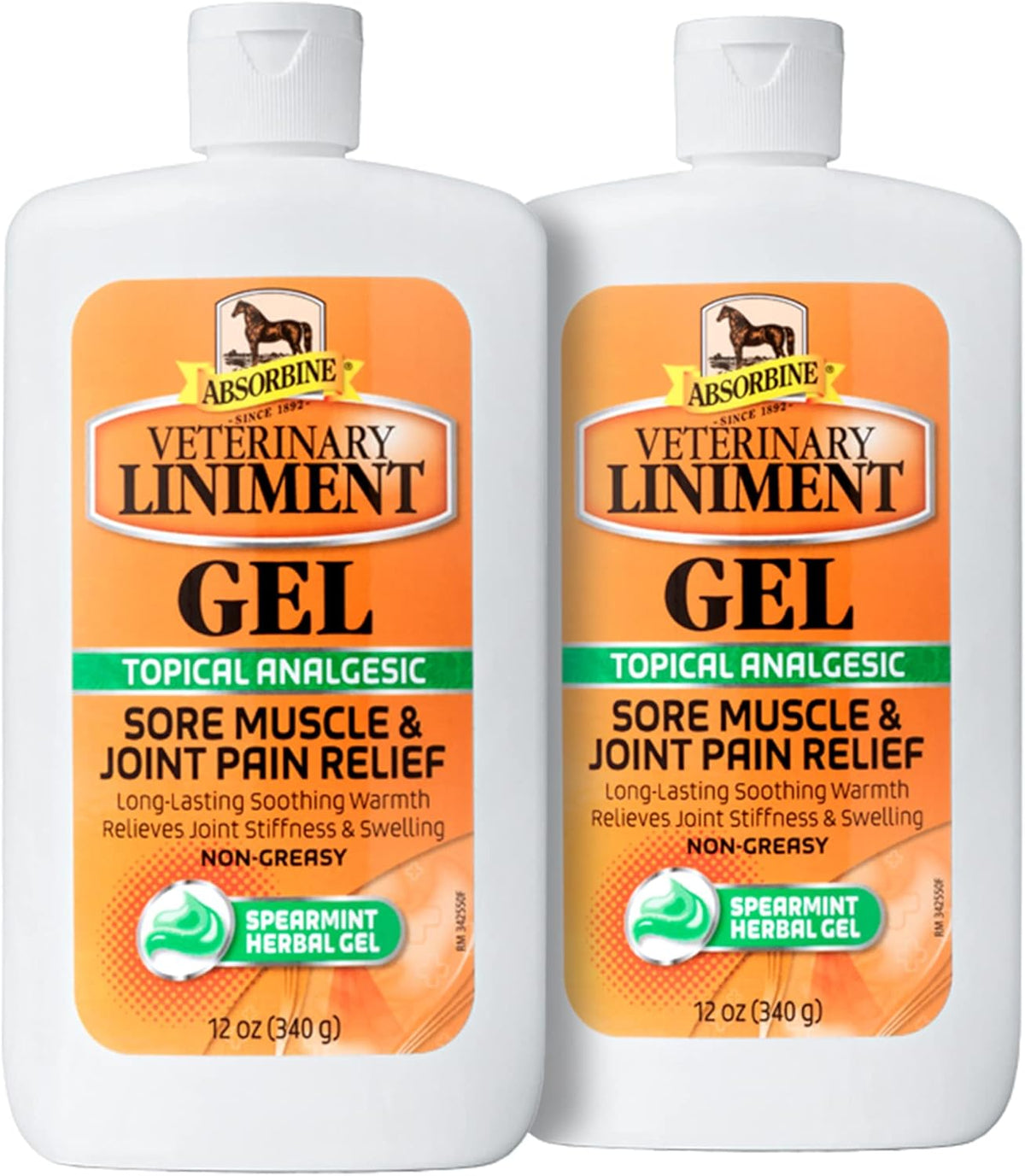 Absorbine Veterinary Liniment Gel, Topical Menthol Analgesic Rub for Sore Muscle, Joint & Arthritis