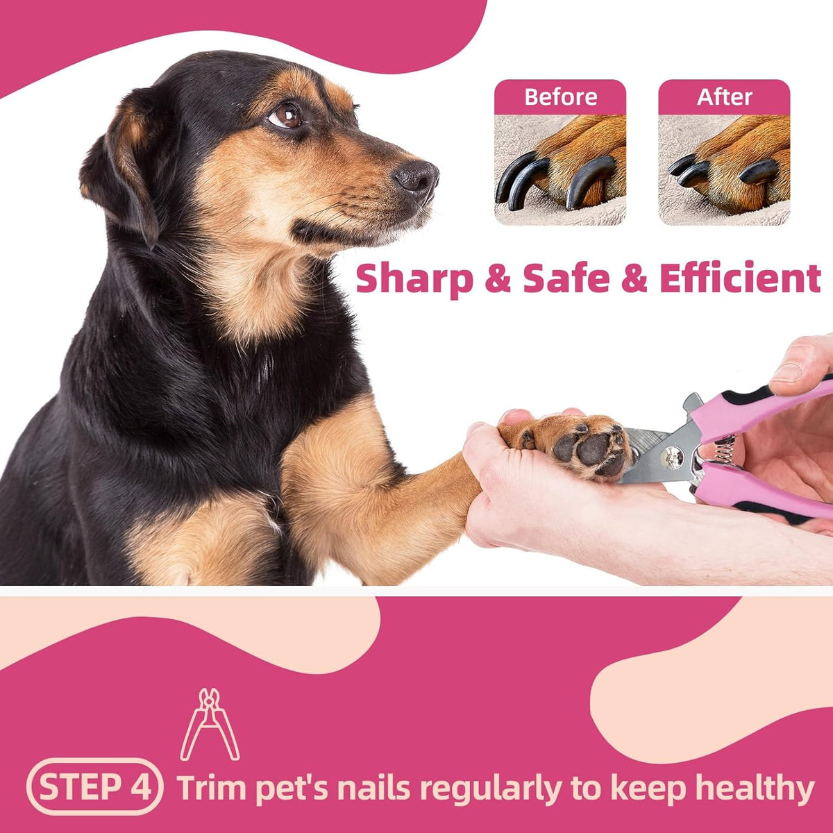 Pet Grooming Kit - 7 PCS Deshedding Brush Set with Slicker, Undercoat Rake, Bath Brush & Nail