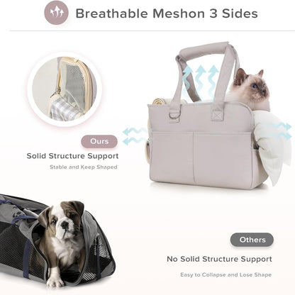 Dog Carriers for Small Dogs, Soft Sided Folding Small Dog Carrier for Dogs Medium Cats Puppies up