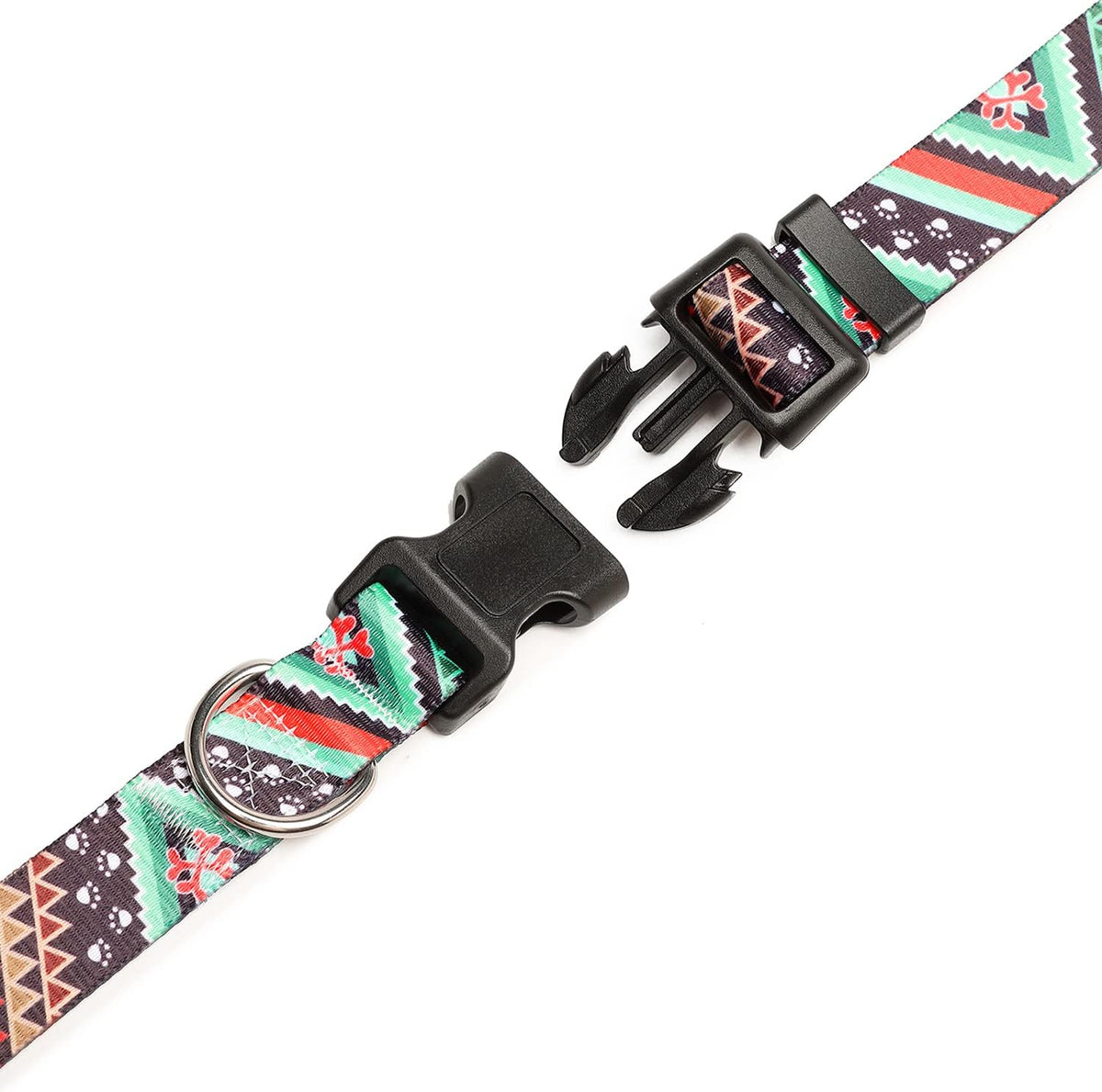 Mercano Adjustable Dog Collar - Special Design Patterns, Soft Nylon Comfortable Durable Pet Collar