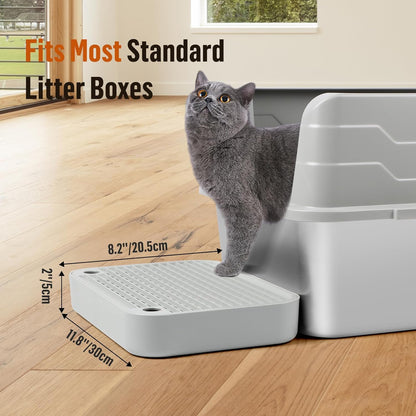 Cat Litter Box Ramp Mat with Filter Function, Cat Step Pedal Stool for Self-Cleaning Litter Box