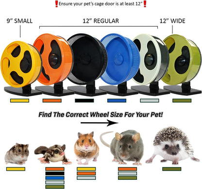 Silent Runner 12" Wide + Cage Attachment - Silent, Fast, Durable Exercise Wheel - Sugar Gliders