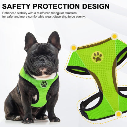 BINGPET No Pull Dog Harness, Soft Mesh Breathable All Weather Vest, Safety Protection Design