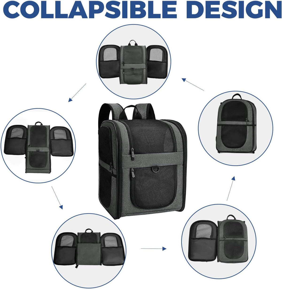 Apollo Walker Pet Carrier Backpack for 4-15lb Cats and Dogs, Puppies, Safety Features and Cushion