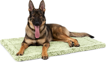 Stoutwool Indestructible Dog Bed - Fluffy Chew Proof Dog Crate Pad - Tough Kennel Pad for