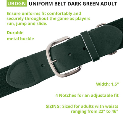 Champion Sports Baseball/Softball Uniform Belt, Comfort Stretch Fit Durable Syntex Tab - Youth &