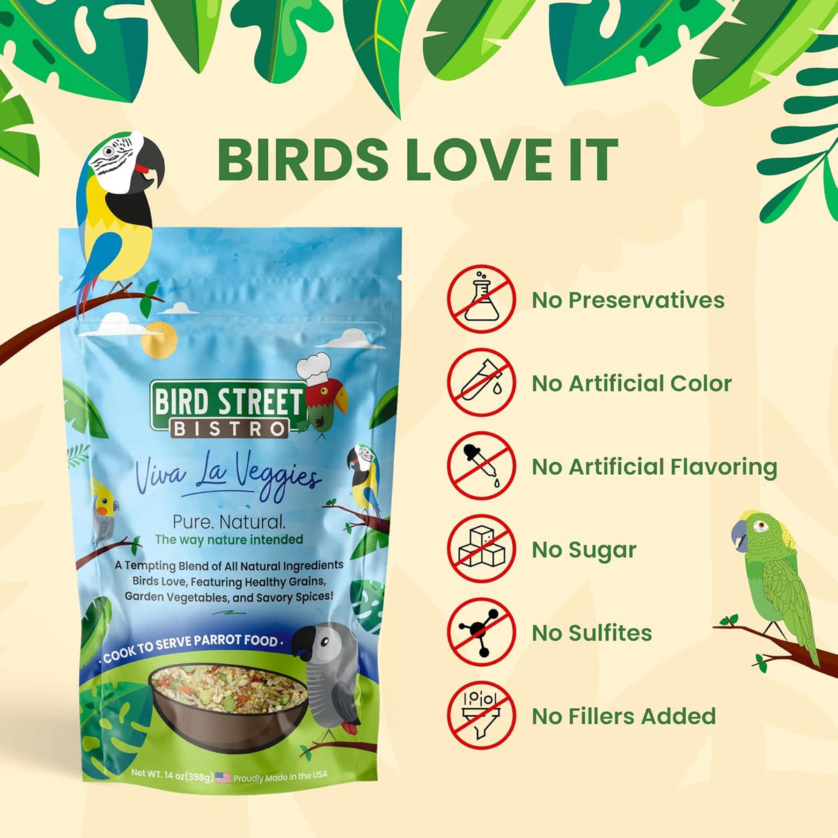 Parrot Food Sample Pack Cooks in as Little as 3 to 15 min | All Natural & Organic Grains and
