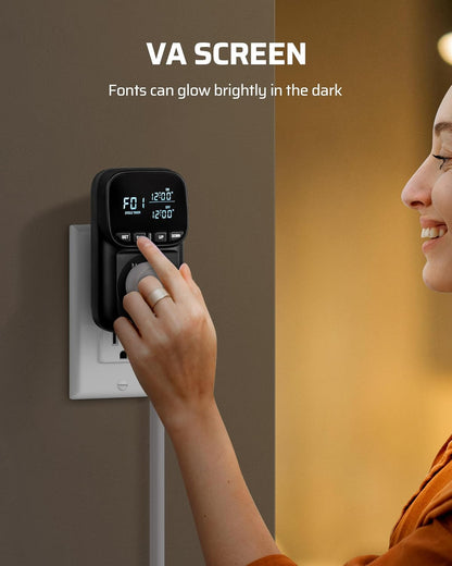 DEWENWILS Digital Temperature Controller, Heavy Duty 15A/1800W Thermostat Outlet Plug, VA Display