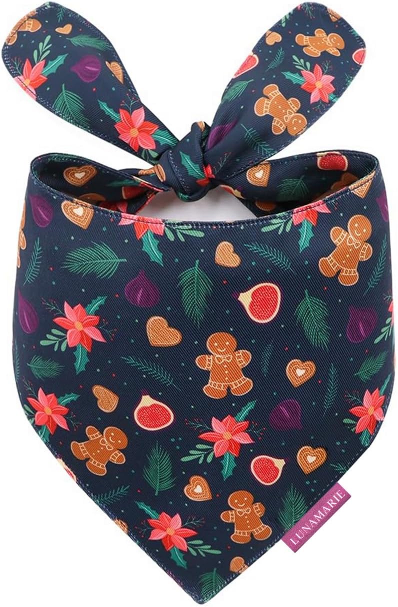 LunaMarie - Luxury Pet Birthday Bandanas -Premium & Silky Poly Fabric | 100% Handmade | Custom