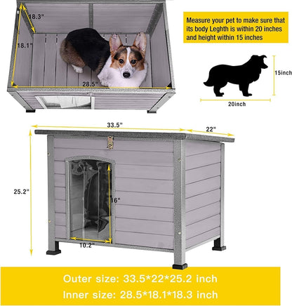 Aivituvin Dog House Outdoor Indoor Weatherproof Dog House for Small & Medium & Large Dogs with