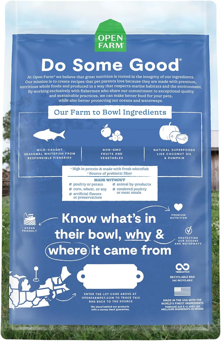 Open Farm Catch-of-The-Season Whitefish Grain-Free Dry Cat Food, Wild-Caught Fish Recipe with