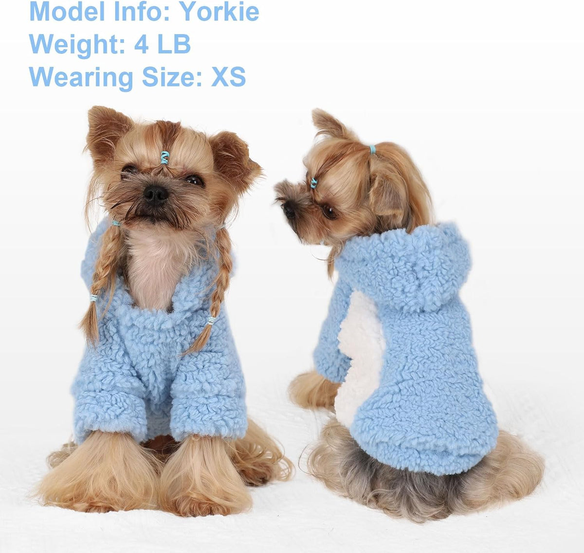YIKEYO Dog Hoodie Pet Clothes Sweater with Hat Soft and Warm Cold Weather for Small Patchwork