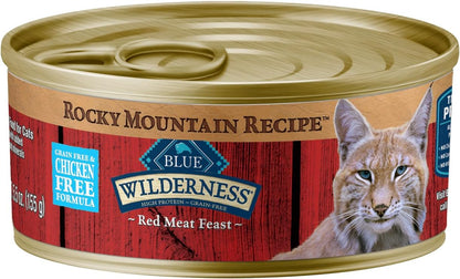 Blue Buffalo Wilderness Rocky Mountain Recipe Adult Wet Cat Food Paté, Chicken-Free & Grain-Free