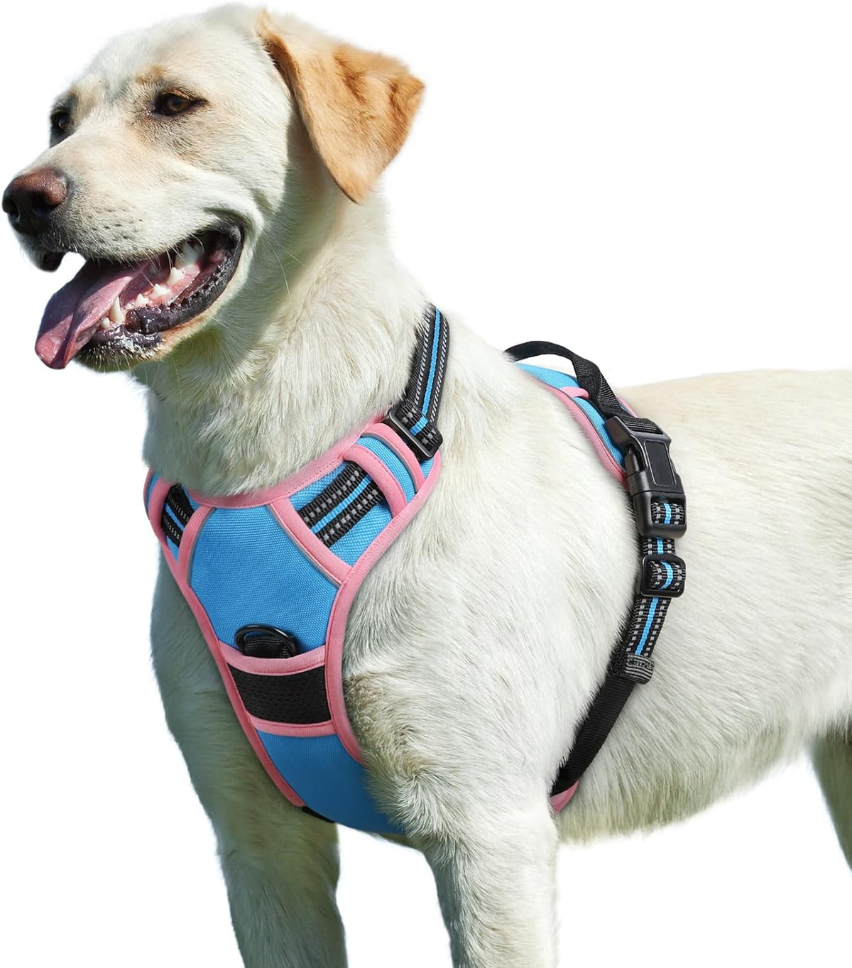Eagloo Dog Harness for Large Dogs, No Pull Service Vest with Reflective Strips and Control Handle