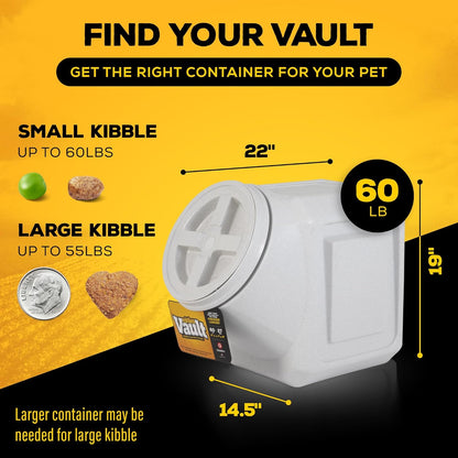Gamma2 Vittles Vault Stackable Dog Food Storage Container with Sealing Lid, Up to 60 lbs Dry Pet
