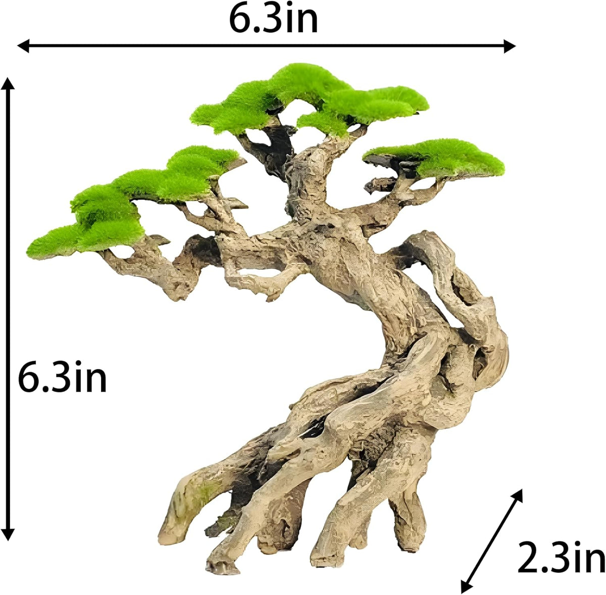 Novelsite Fish Tank Decoration- Cliff Bonsai Trees with Faux Moss- Aquarium Decoration Aqua