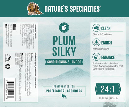 Nature's Specialties Plum Silky Ultra Concentrated Dog Shampoo Conditioner, Makes up to 3 Gallons