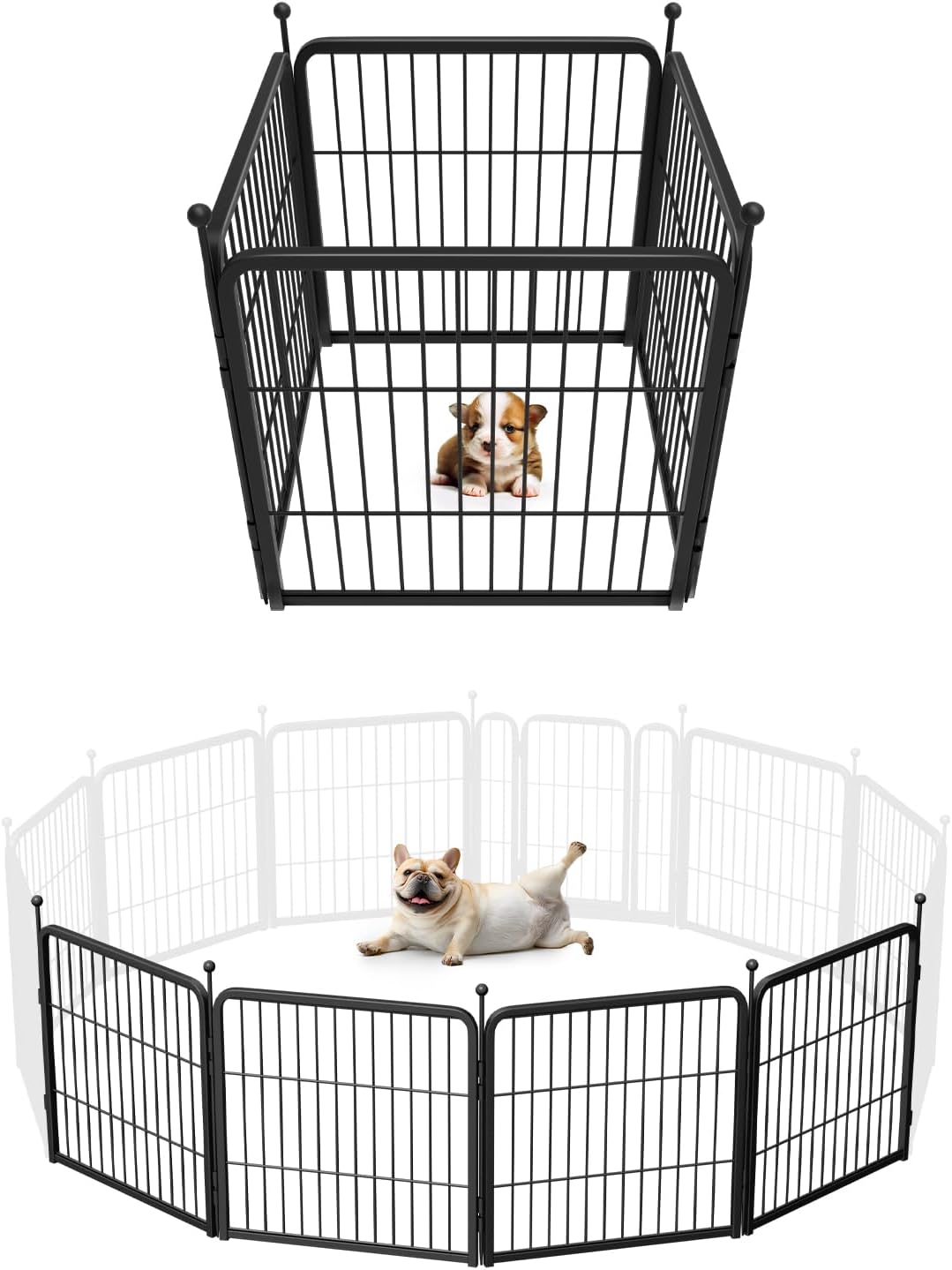 FXW Rollick Unleashed Dog Playpen for Indoor, Yard, RV Camping, 24 inch 4 Panels for Small and