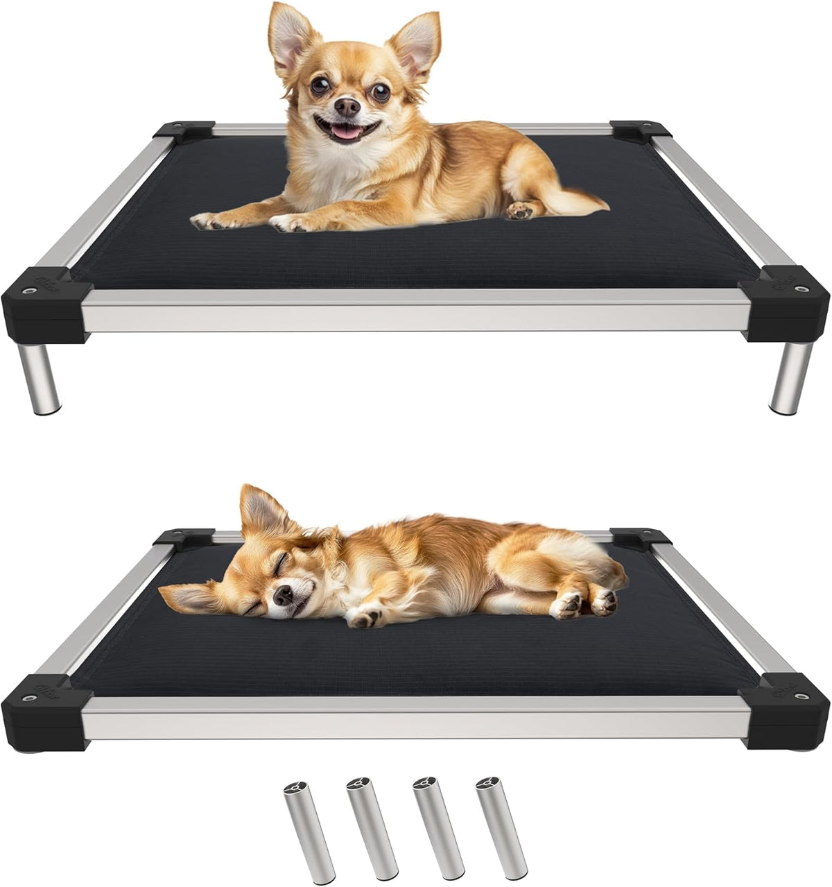 FXW TitanNest Chew-Proof Elevated Dog Bed, Raised Cot for Indoor/Outdoor/Camping Use, Durable &