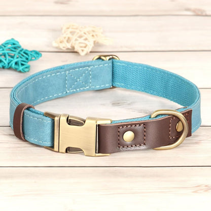Didog Soft PU Leather Dog Collars for Small Dogs,Classic Adjustable Dog Collars with Quick Release