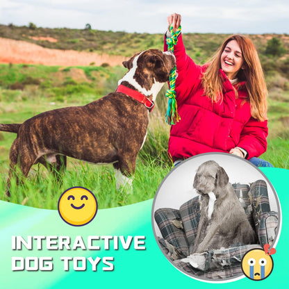 SHARLOVY XL Dog Chew Toys for Aggressive Chewers Large Breed, 14 Pack Tough Indestructible Dog Toys