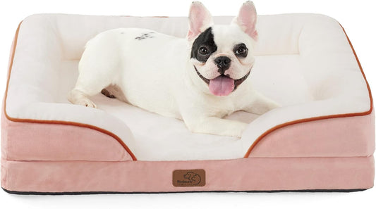 Bedsure Orthopedic Dog Bed Medium Size Dogs - Washable Medium Dog Cat Bed Waterproof, Comfort Pet