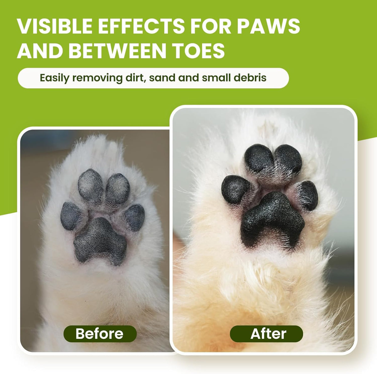 Paw Cleaner for Dogs & Cats, No-Rinse Foaming Pet Foot Washer with Built-in Scrubber Brush for