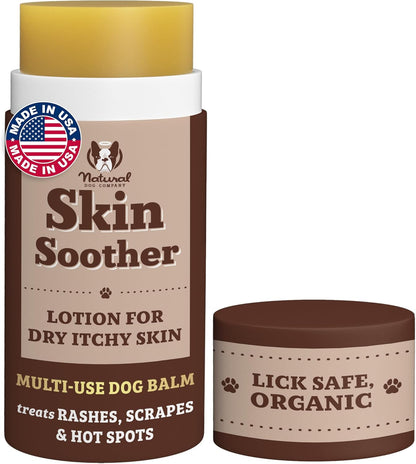 Natural Dog Company Skin Soother Balm for Skin Irritation, Allergy & Itch Relief for Dogs, Hot Spot