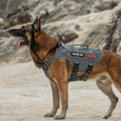 OneTigris Tactical No Pull Dog Harness for Large Dog, Mesh Design Dog Vest Harness Breathable