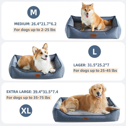 Orthopedic Dog Beds for Medium Dogs, Durable Egg Crate Foam Sofa Dog Bed wit Washable Removable