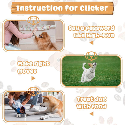 Frienda 18 Pieces Dog Training Clicker, Pet Behavioral Training Clickers with Wrist Strap for Dogs