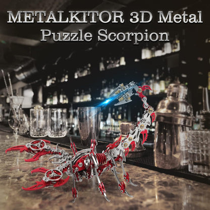 Scorpion 3D Metal Puzzles Kits for Adults Teens – 454 Pcs – Mechanical Assembly Models – 4 Hours to