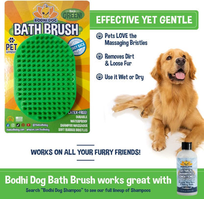 Bodhi Dog Shampoo Brush - Pet Grooming & Bath Supplies for Dogs and Cats - Bath Brush for Long &