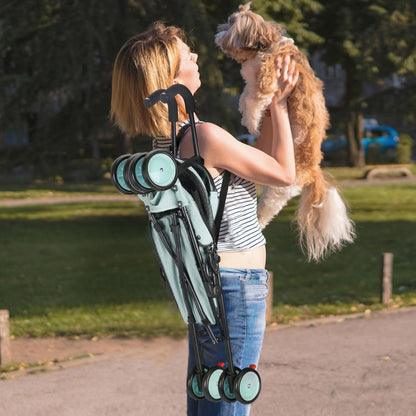 Umbrella Dog Stroller, 4 Wheels Pet Strolling, Foldable Carrier Pet Stroller for Small Dogs Cats