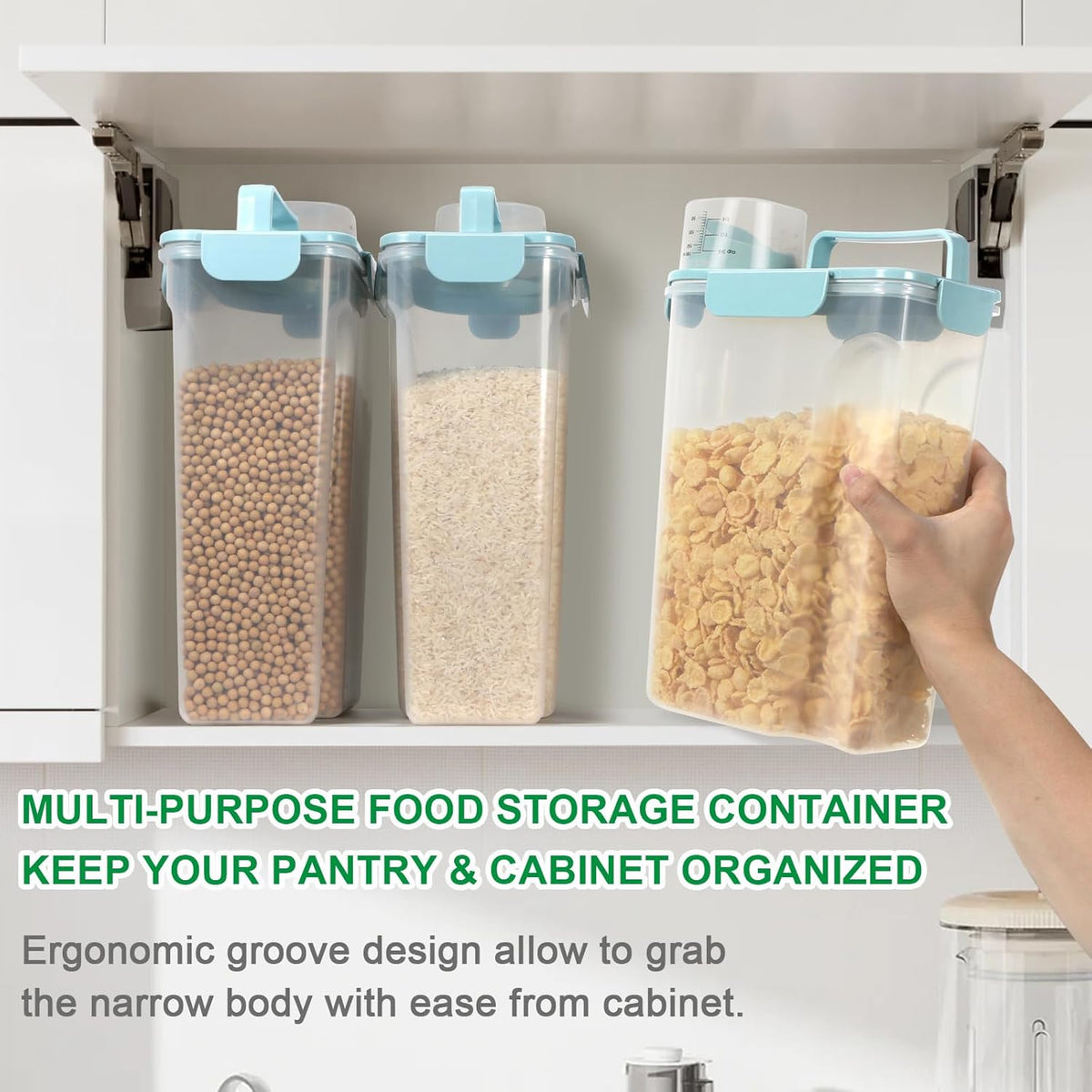 TBMax Airtight Rice Container 10 Lbs Cereal Dispenser, Small Pet Cat Dog Food Storage Container