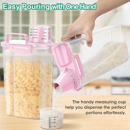 TBMax Rice Storage Container 5 Lbs, Small Airtight Dry Food Container for Flour Cereal Pasta