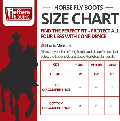 Jeffers Romper Stomper Fly Boots for Horses - Grey, Large – Breathable Mesh Leg Wraps for Insect