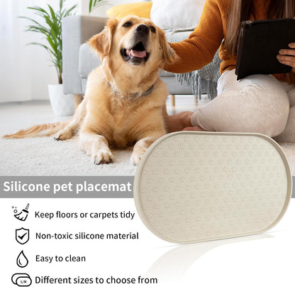 KPWACD Pet Feeding Mat for Dogs and Cats, Silicone Dog Placemat Non-Slip Waterproof Bowl Mats