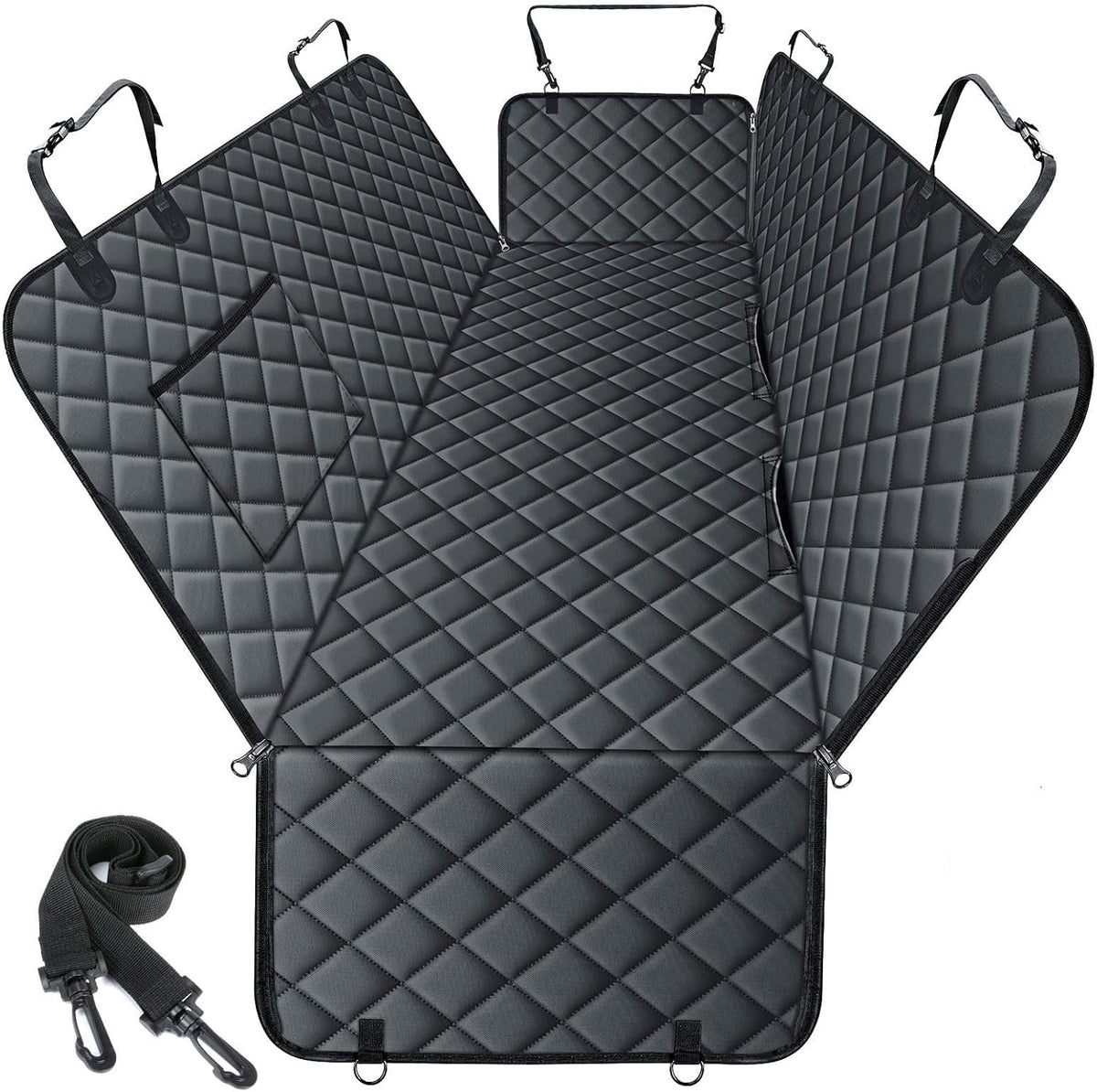 Waterproof Dog Car Seat Cover for Back Seat - Durable, Scratch Proof Pet Hammock with Nonslip