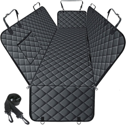 Waterproof Dog Car Seat Cover for Back Seat - Durable, Scratch Proof Pet Hammock with Nonslip