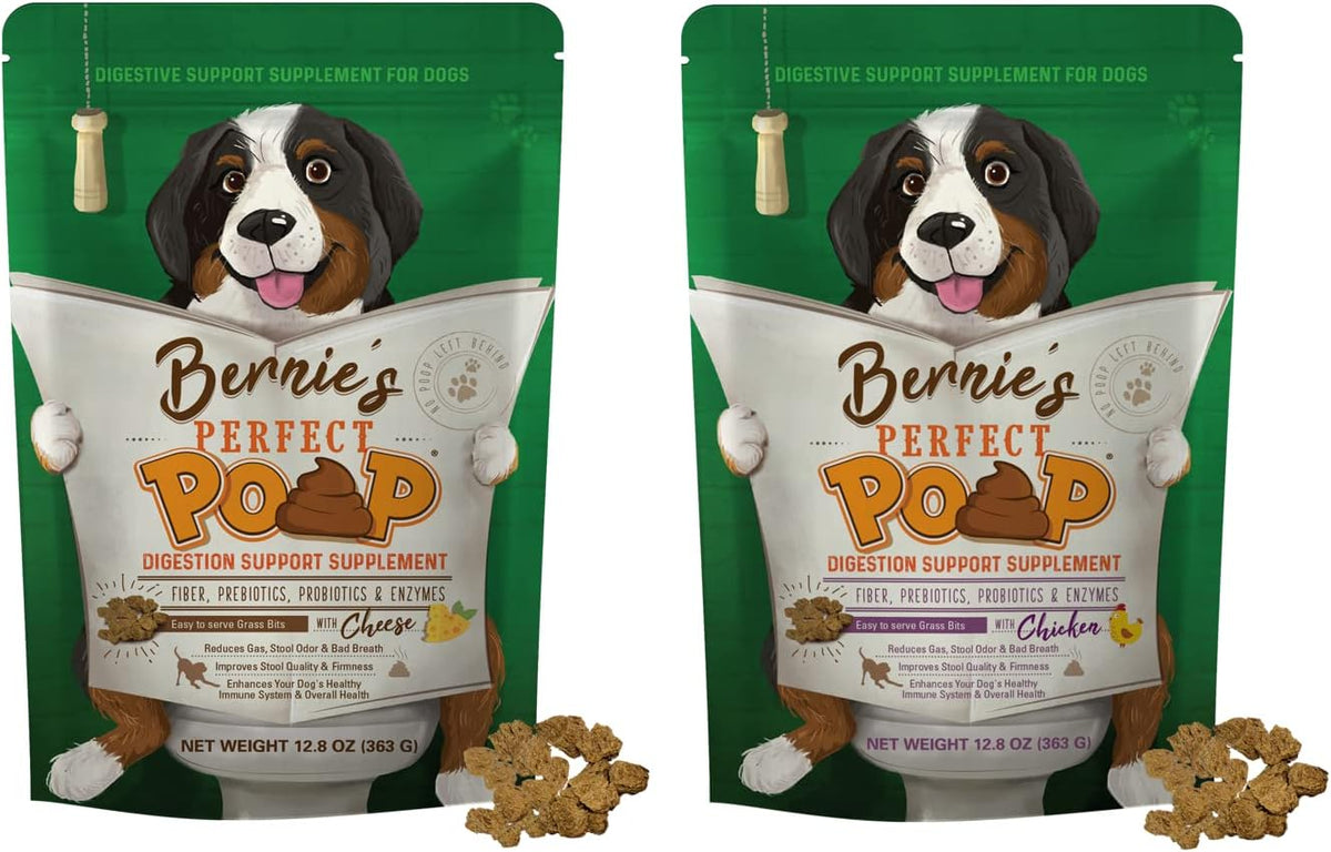Perfect Poop Digestion & Health Supplement for Dogs: Fiber, Prebiotics, Probiotics, Enzymes