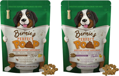 Perfect Poop Digestion & Health Supplement for Dogs: Fiber, Prebiotics, Probiotics, Enzymes