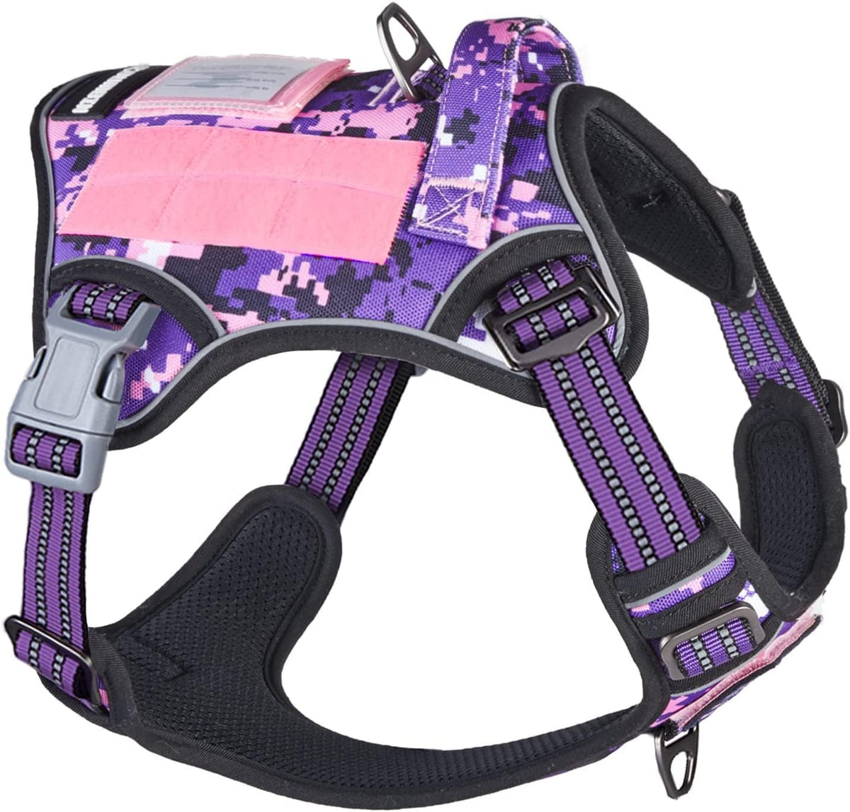 BUMBIN Tactical Dog Harness for Small Dogs No Pull, Famous TIK Tok No Pull Puppy Harness, Fit Smart