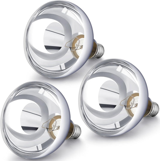 VIHOSE 3 Pack 250 Watt Heat Lamp 120v R40 Heat Lamp Bulbs Glass Incandescent Light Bulbs