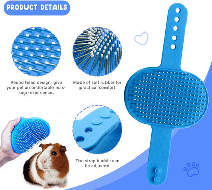Pet Grooming Kit with Slicker Brush Bath Massage Glove Brush Pet Shedding Comb Nail Clipper Trimmer