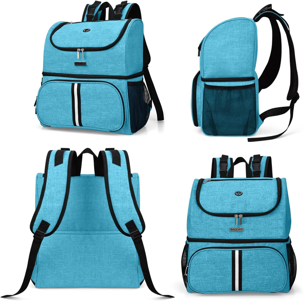 BAGLHER Pet Travel Bag, Double-Layer Pet Supplies Backpack (for All Pet Travel Supplies), Pet