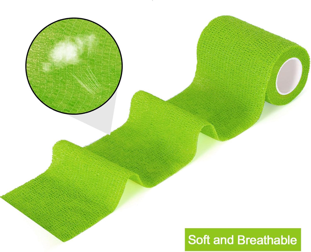 12 Pack Self Adhesive Bandage Wrap 3 inch X 5 Yards Elastic Self Adherent Cohesive Bandage for
